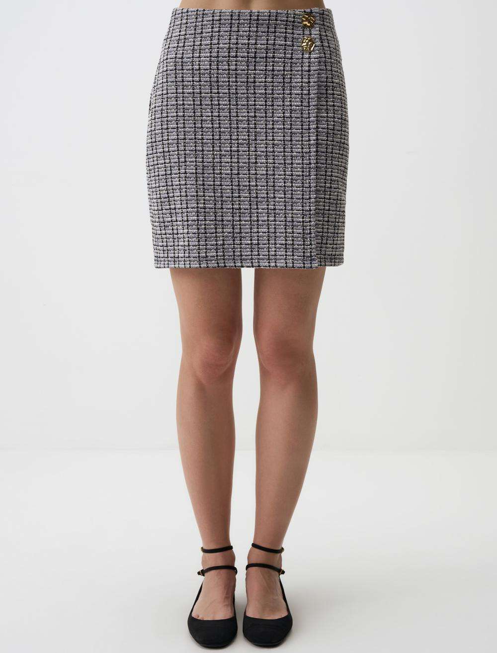 Plaid Patterned Slim Fitted Mini Skirt