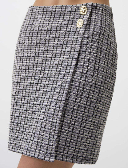 Plaid Patterned Slim Fitted Mini Skirt