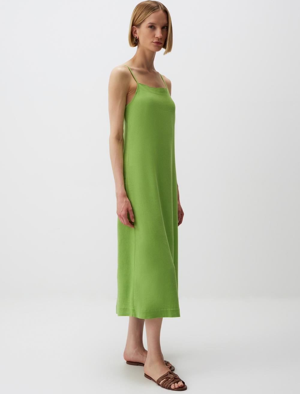 Spaghetti Straps-Sleeve Dress - 24SE144010