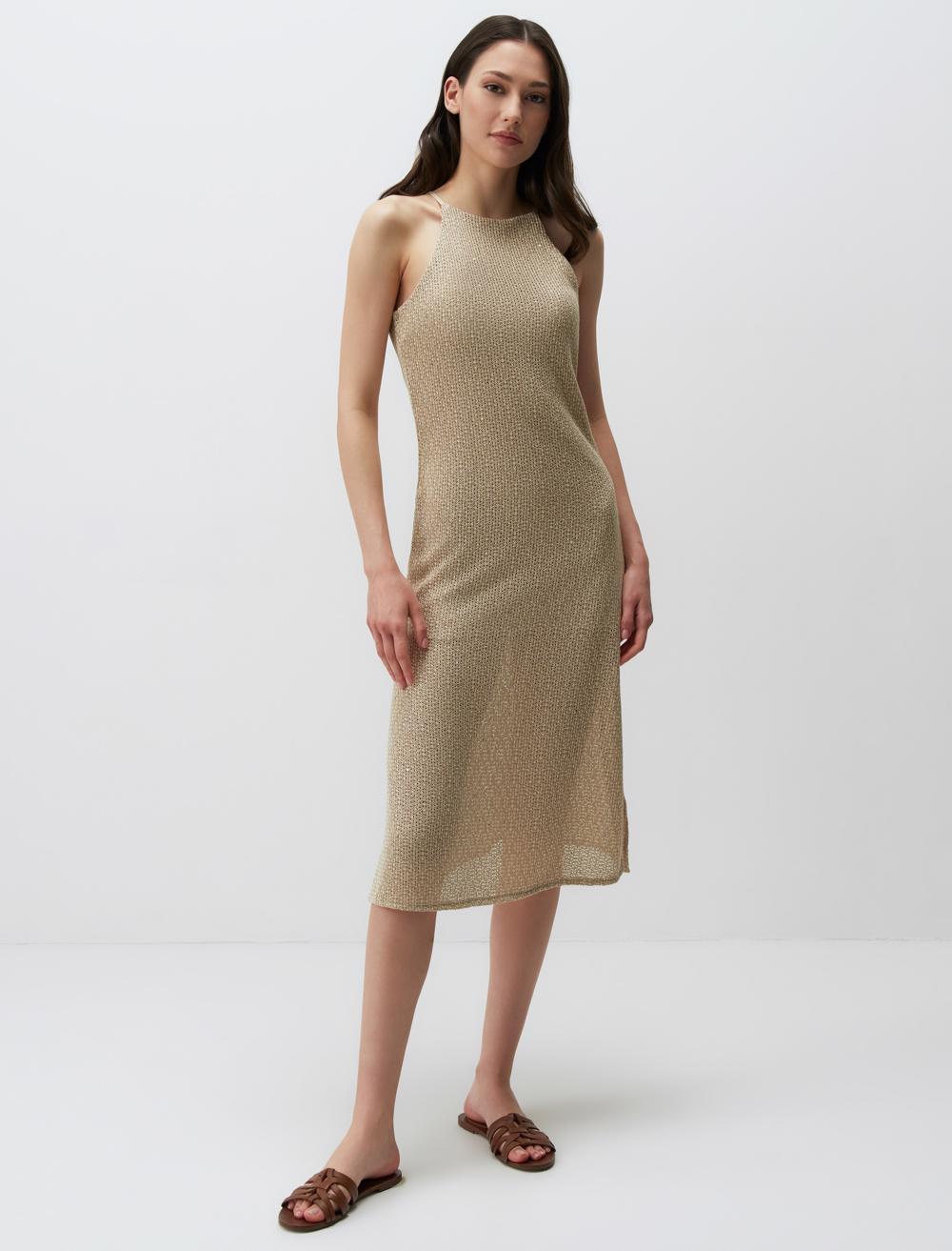 Slim Fit Sleeveless-Sleeve Dress - 24SE160003