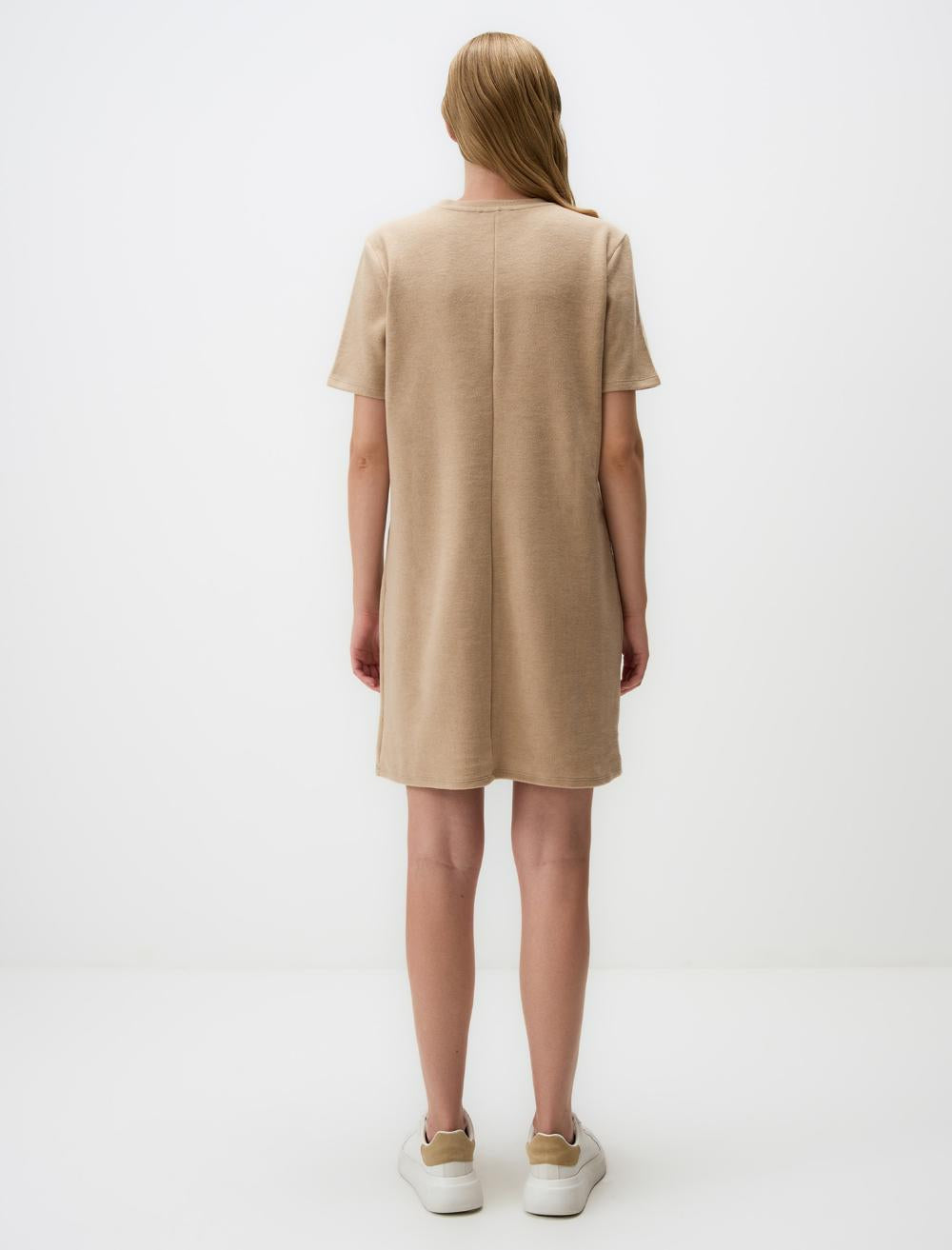 Loose Fit Crew Neck Short-Sleeve Dress - 4WW02131030