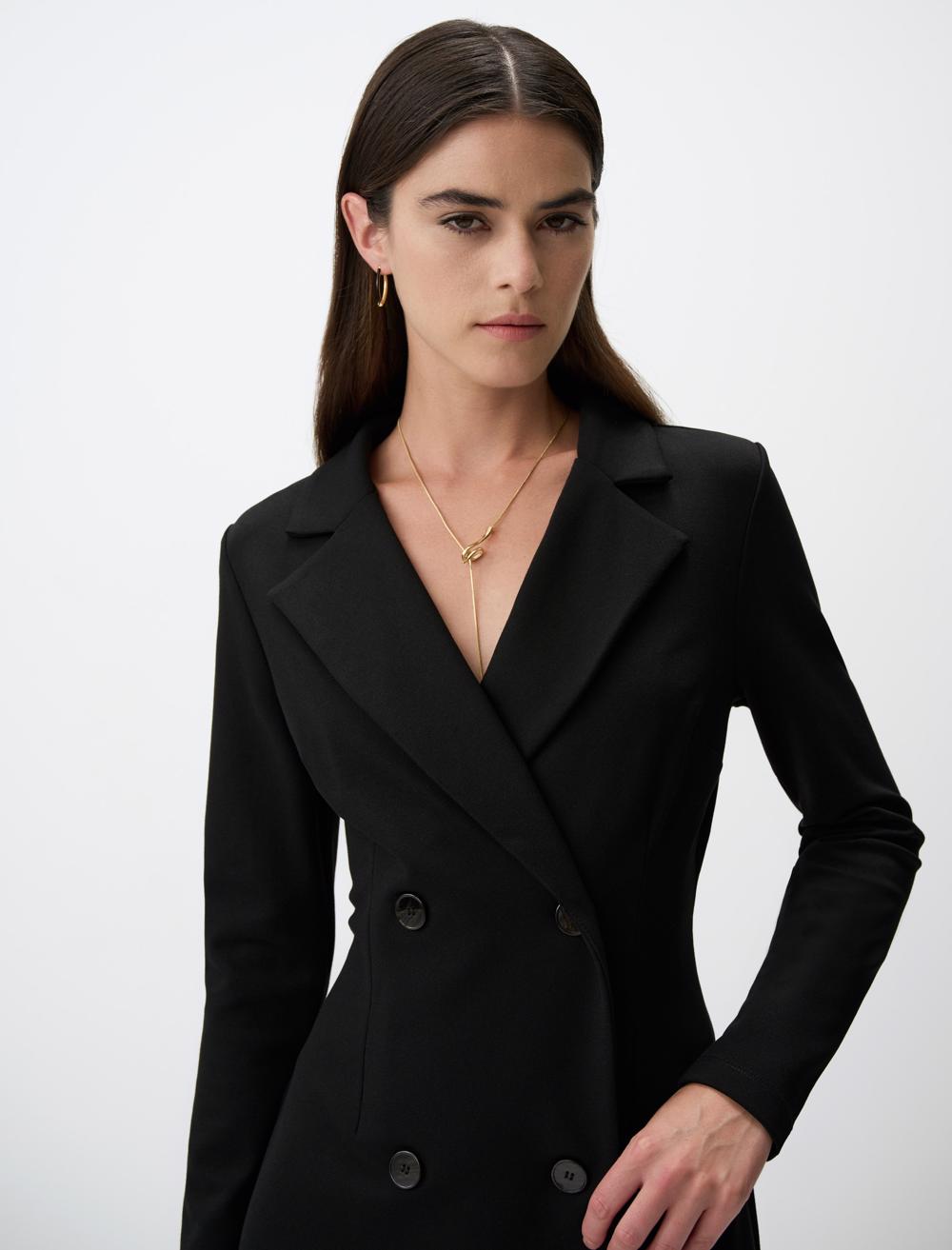 Cache-Coeur Long-Sleeve Dress - 4WW02131088