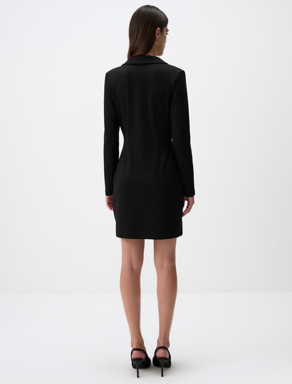 Cache-Coeur Long-Sleeve Dress - 4WW02131088