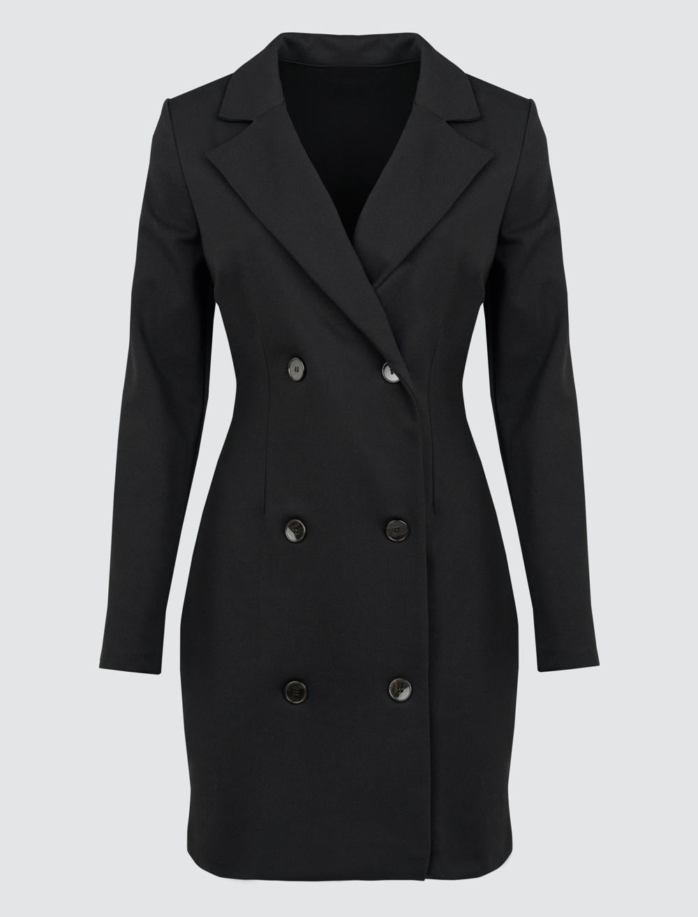Cache-Coeur Long-Sleeve Dress - 4WW02131088