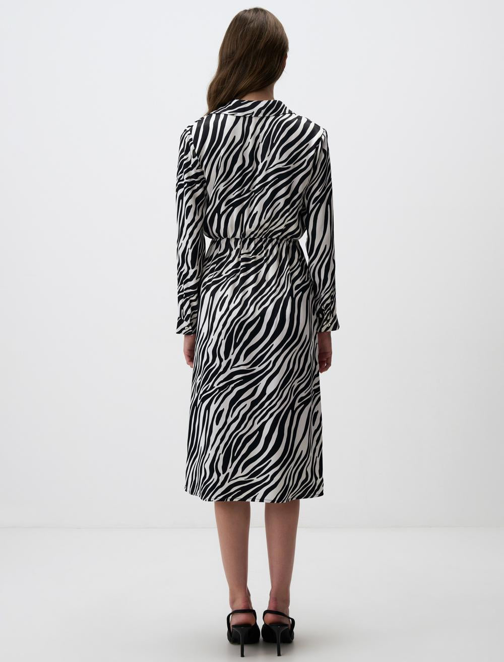 Shirt Collar Long-Sleeve Dress - 4WW131371