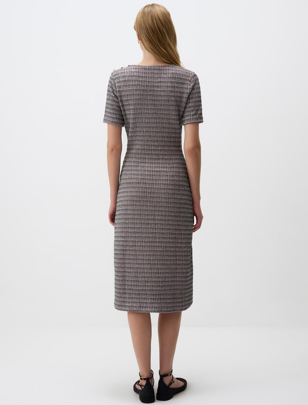 Crew Neck Short-Sleeve Dress - 4WW131398