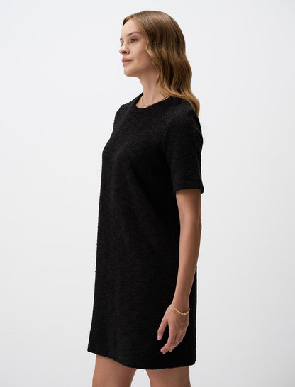 Round Neck Short Sleeve Mini Dress