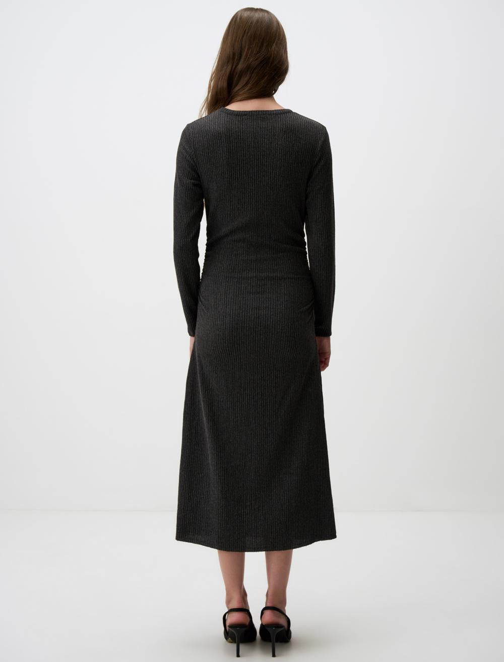 Slim Fit Crew Neck Long-Sleeve Dress - 4WW131746