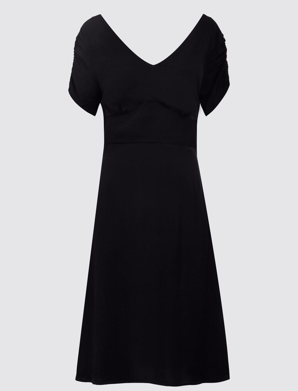 V-Neck Short-Sleeve Dress - 5SW033817