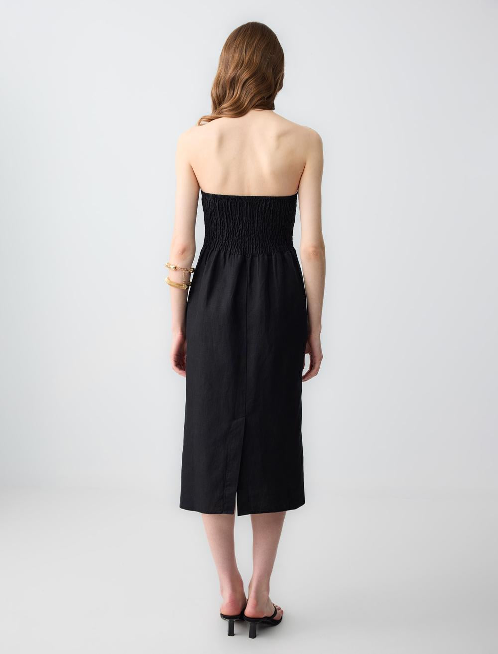 Slim Fit Strapless-Sleeve Dress - 5SW062693