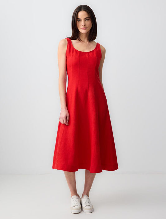  Woven Red Dress