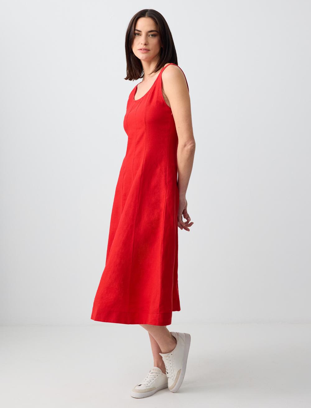 Scoop Neck Sleeveless-Sleeve Dress - 5SW062711