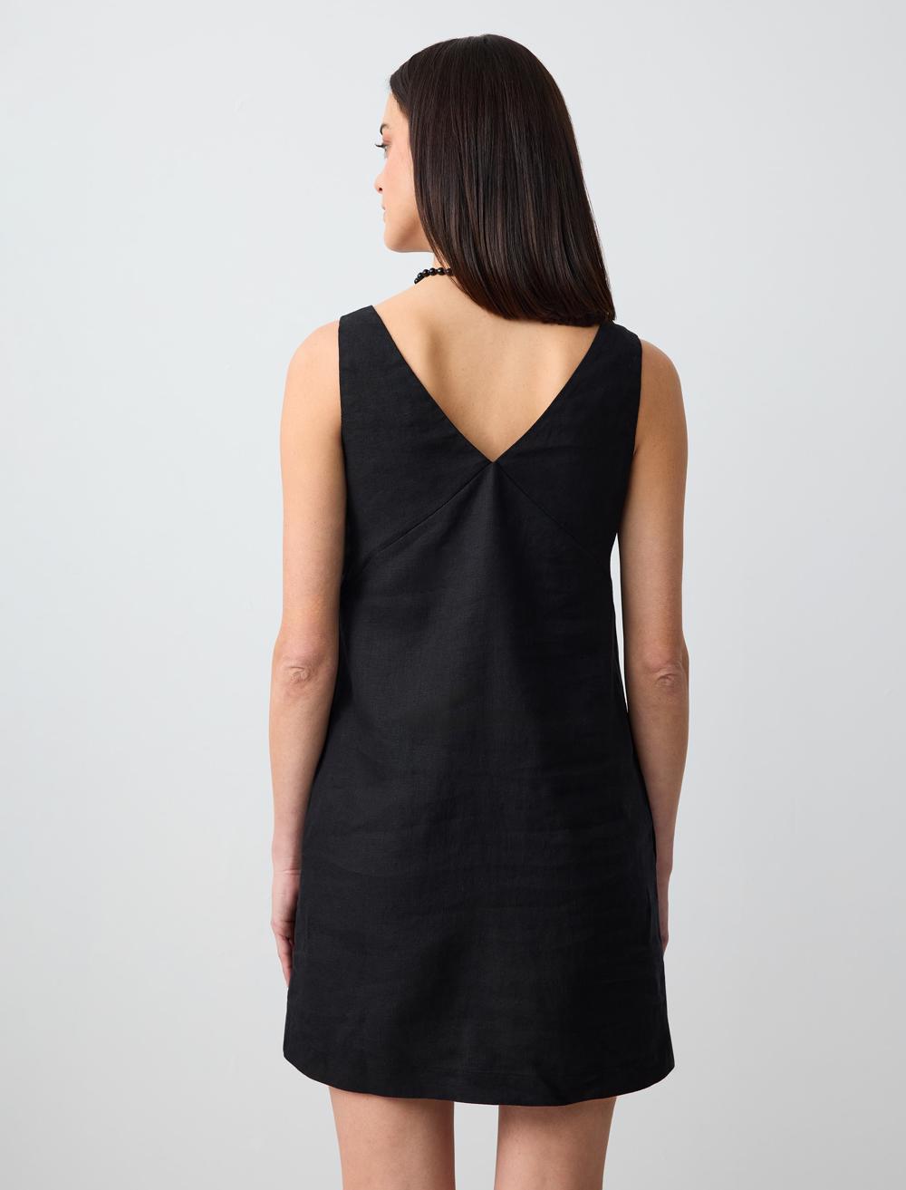 V-Neck Sleeveless-Sleeve Dress - 5SW062718