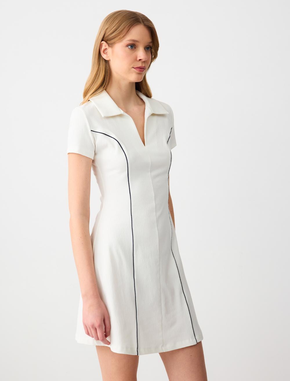 Slim Fit Polo Shirt Short-Sleeve Dress - 5SW062820