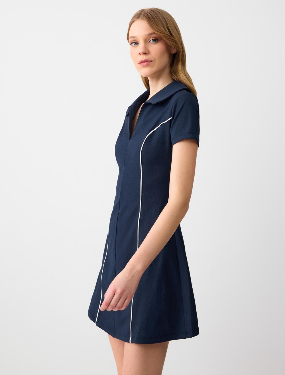 Slim Fit Polo Shirt Short-Sleeve Dress - 5SW062820