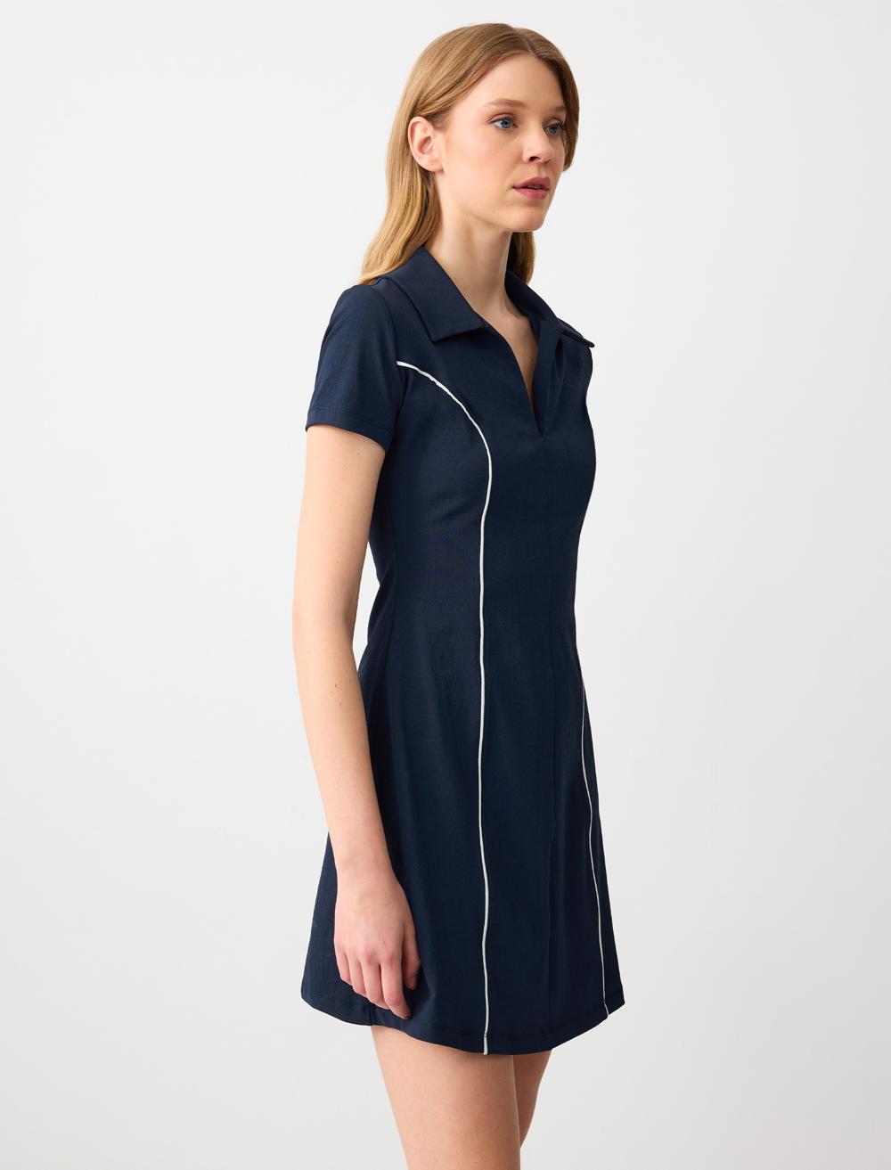 Slim Fit Polo Shirt Short-Sleeve Dress - 5SW062820
