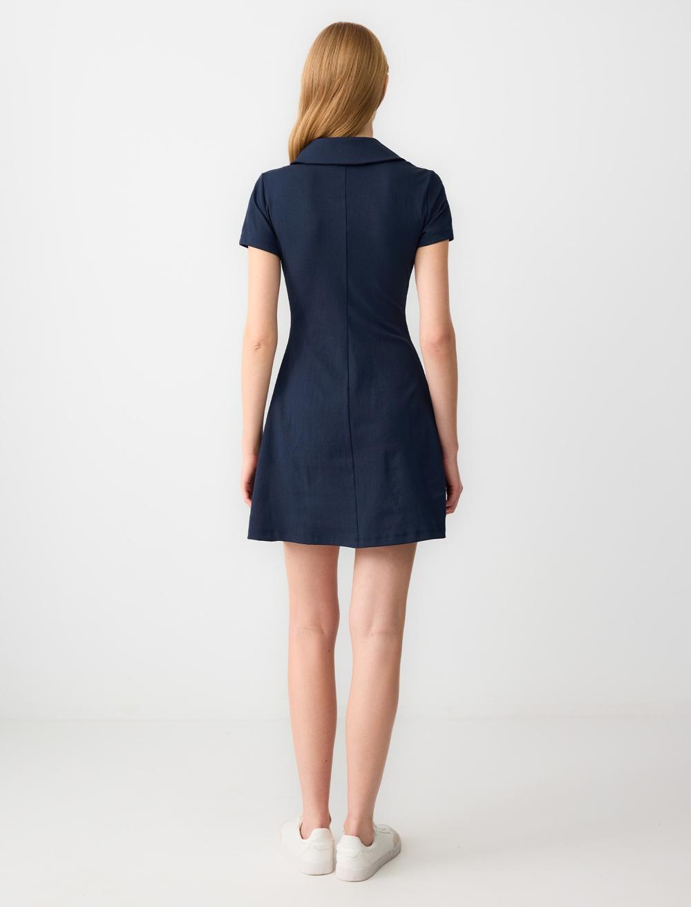 Slim Fit Polo Shirt Short-Sleeve Dress - 5SW062820