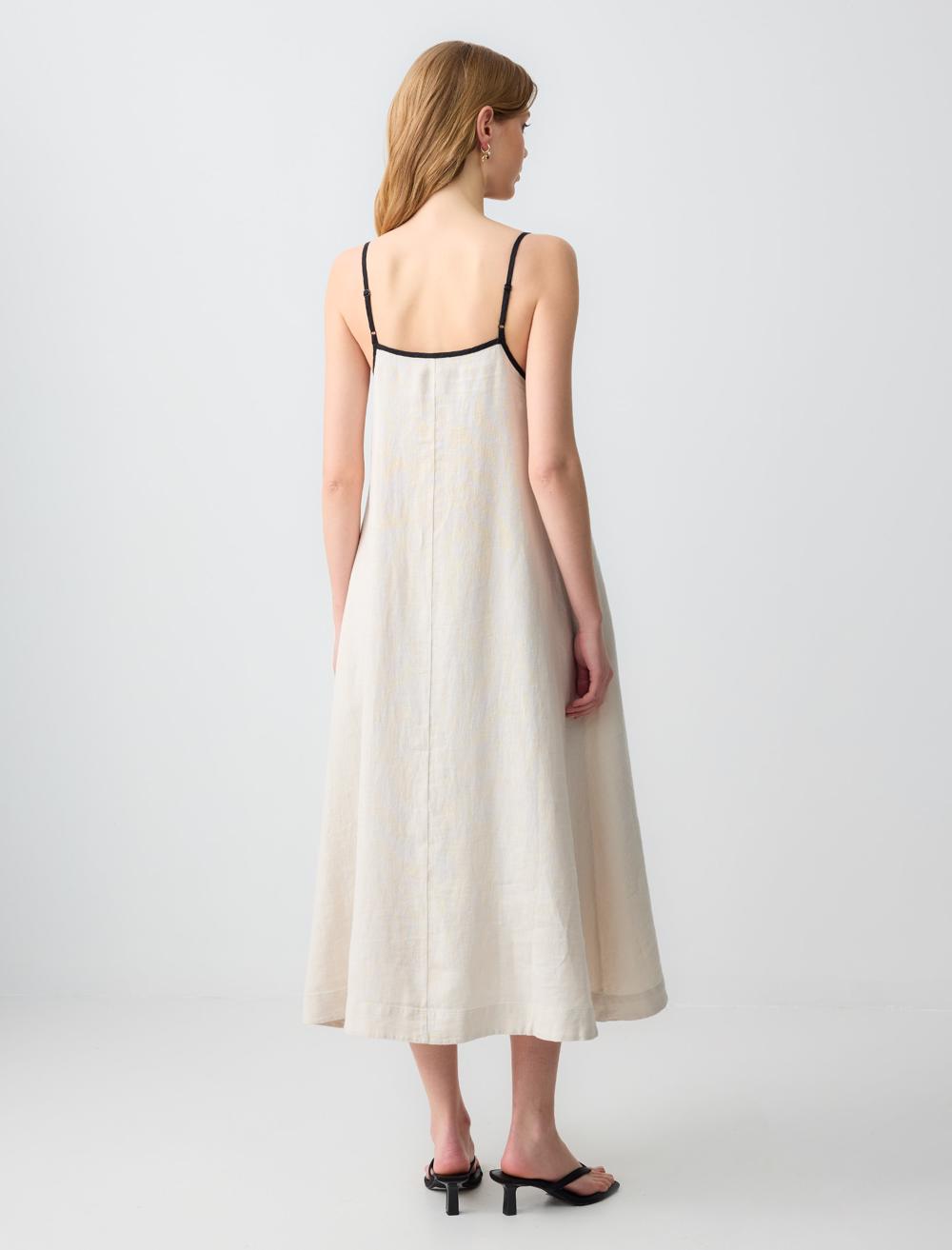 Loose Fit Spaghetti Straps-Sleeve Dress - 5SW062925