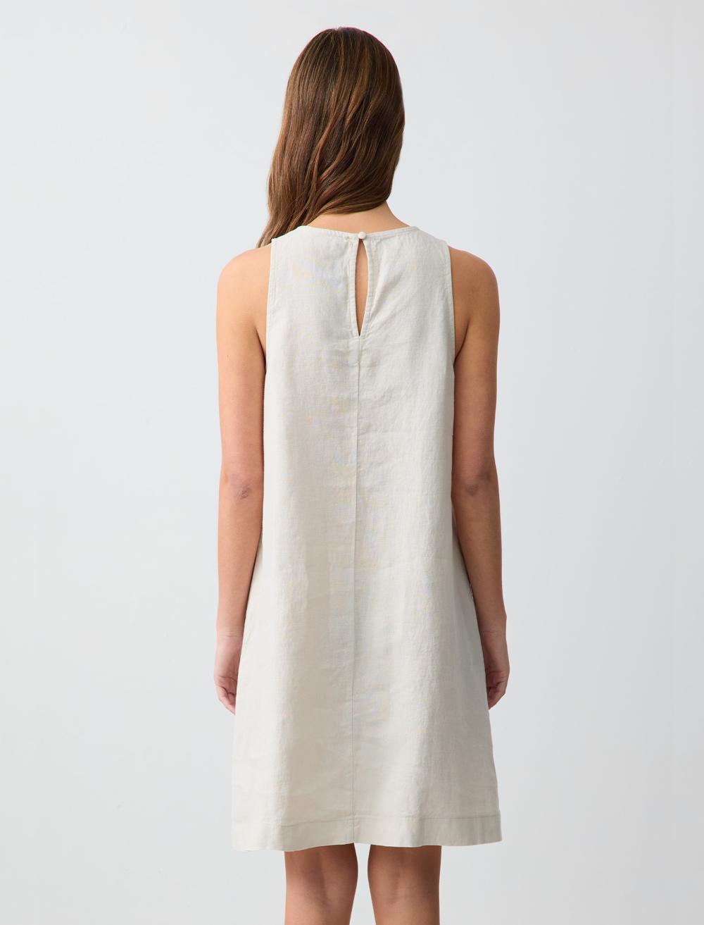 Crew Neck Sleeveless-Sleeve Dress - 5SW063162
