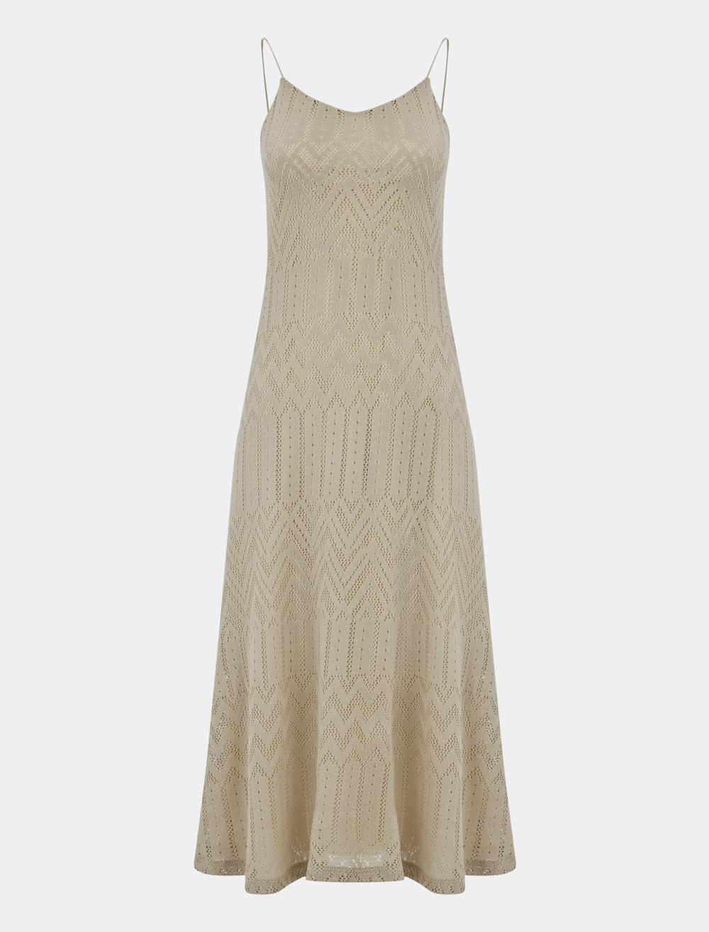 Slim Fit V-Neck Spaghetti Straps-Sleeve Dress - 5SW063623