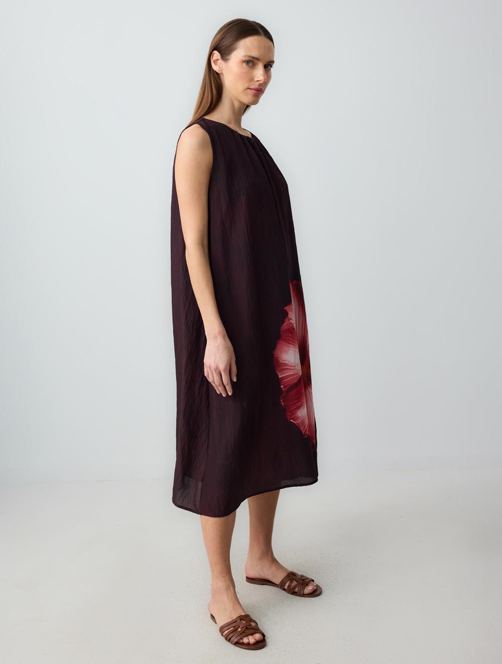 Loose Fit Crew Neck Sleeveless-Sleeve Dress - 5SW064273