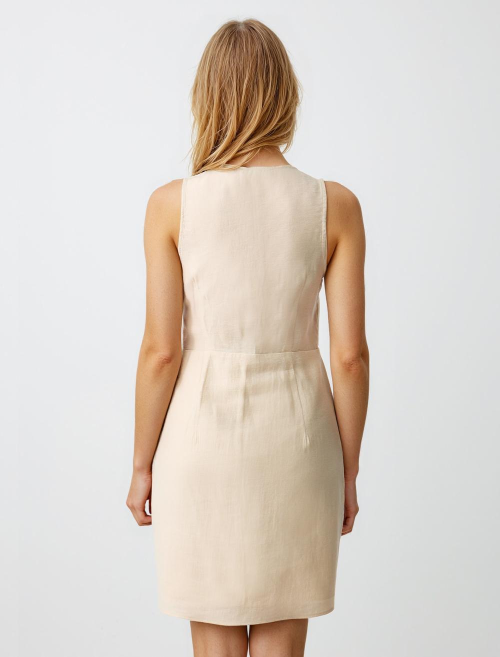 V-Neck Sleeveless-Sleeve Dress - 5SW064409