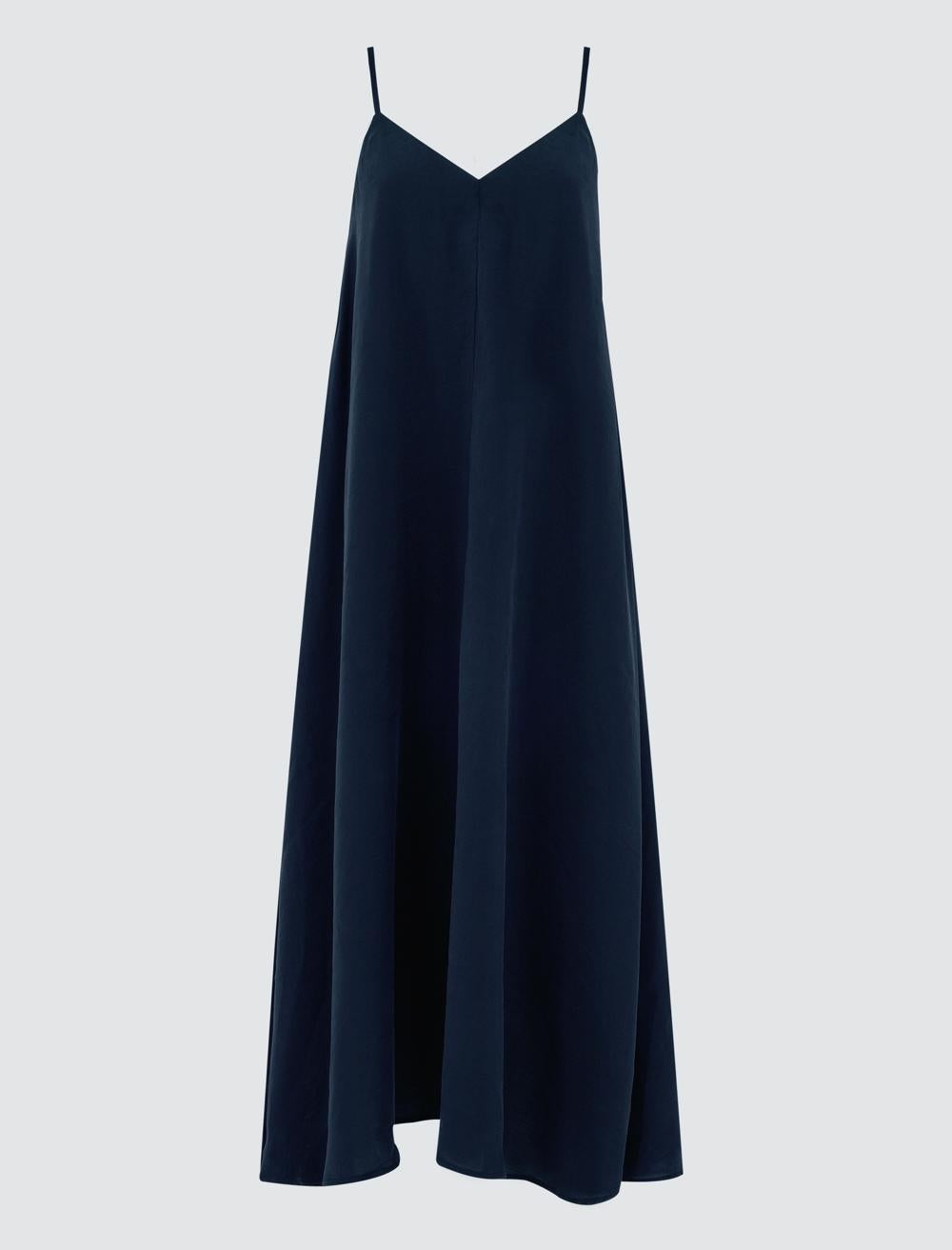 Loose Fit V-Neck Spaghetti Straps-Sleeve Dress - 5SW064430