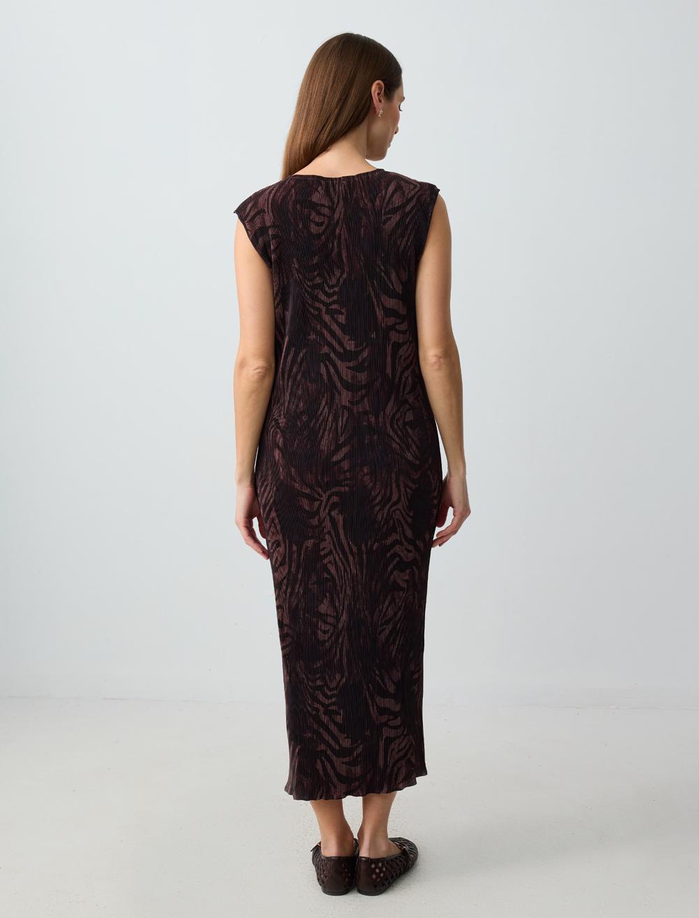 Crew Neck Sleeveless-Sleeve Dress - 5SW064755