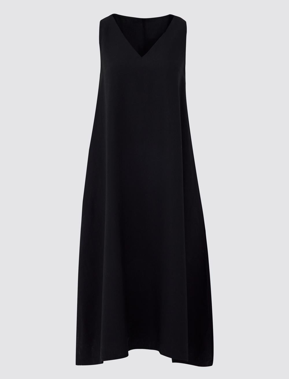 Loose Fit V-Neck Sleeveless-Sleeve Dress - 5SW064769