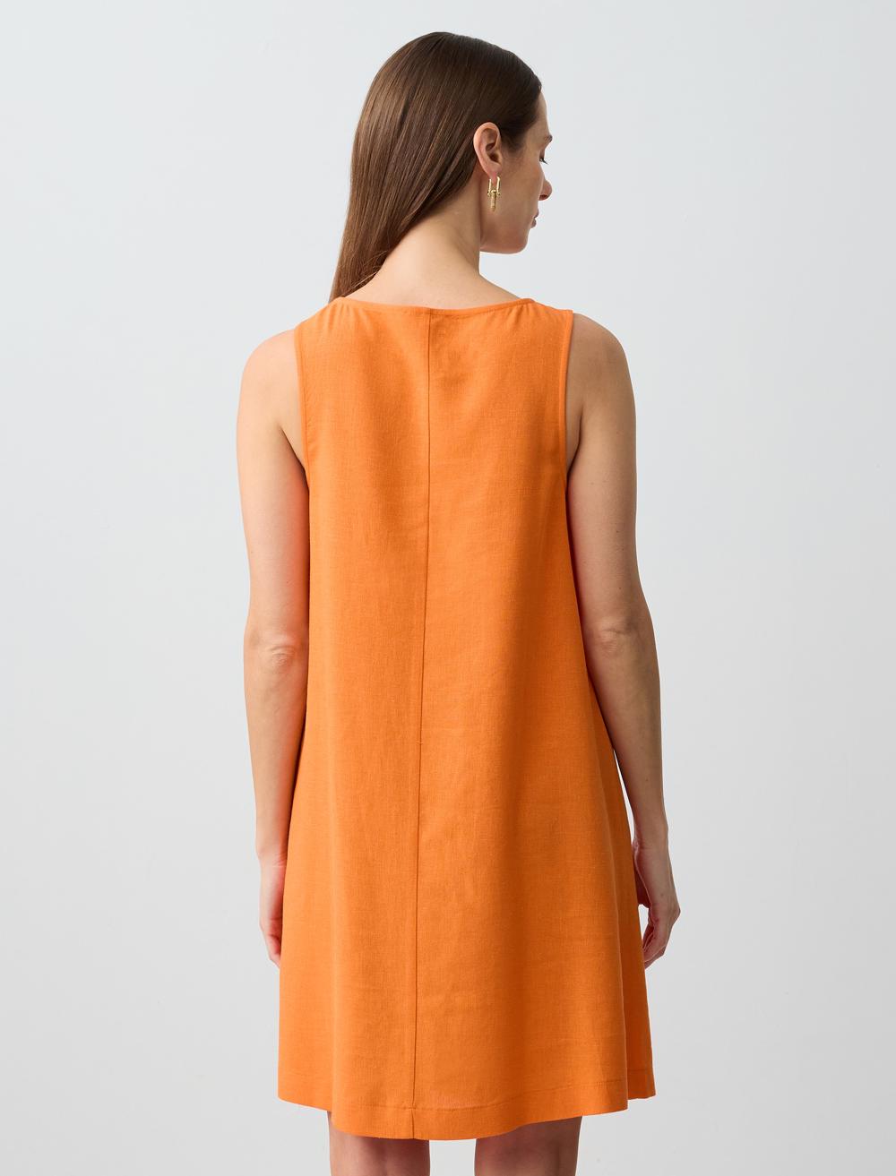 Loose Fit Crew Neck Sleeveless-Sleeve Dress - 5SW064776