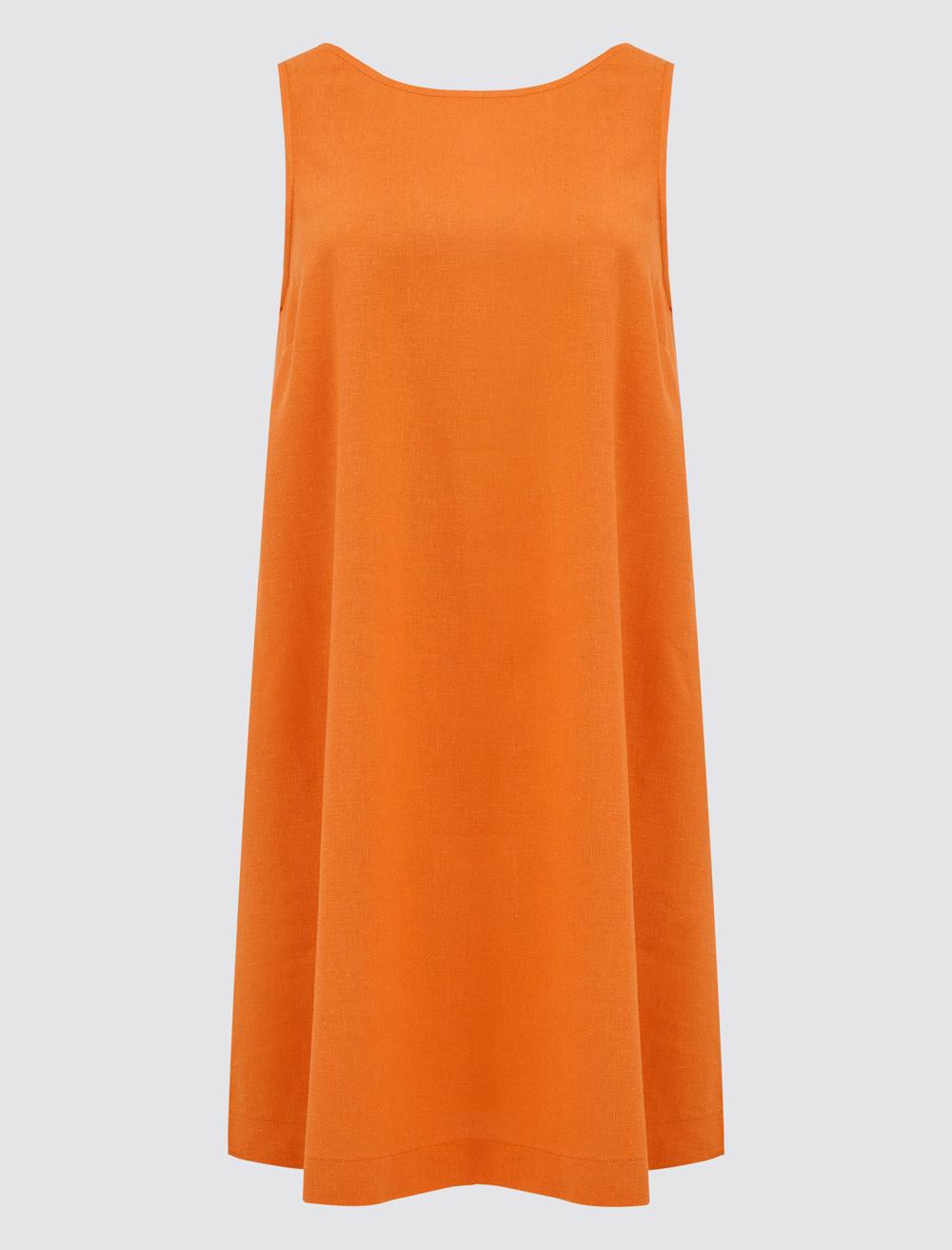Loose Fit Crew Neck Sleeveless-Sleeve Dress - 5SW064776