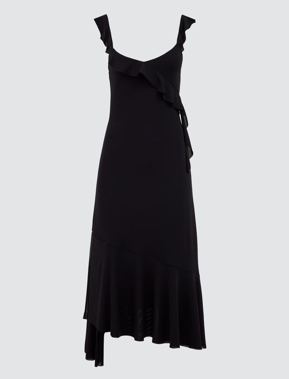 Slim Fit V-Neck Spaghetti Straps-Sleeve Dress - 5SW064786