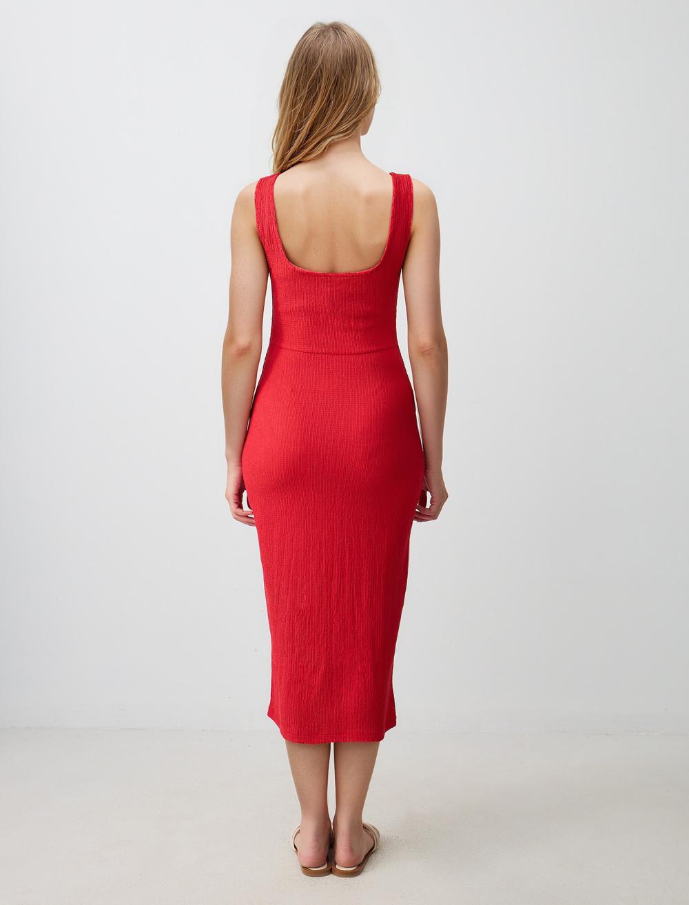Off-The-Shoulder Sleeveless-Sleeve Dress - 5SW064991