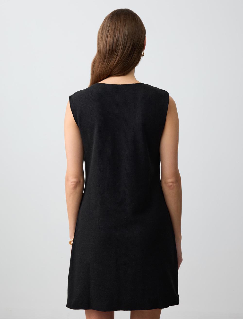 Crew Neck Sleeveless-Sleeve Dress - 5SW065008