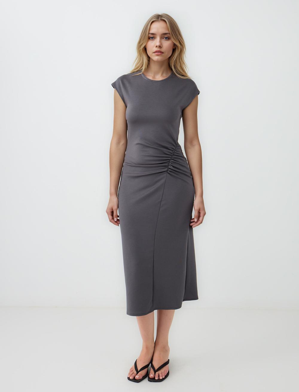 Crew Neck Short-Sleeve Dress - 5SW065307