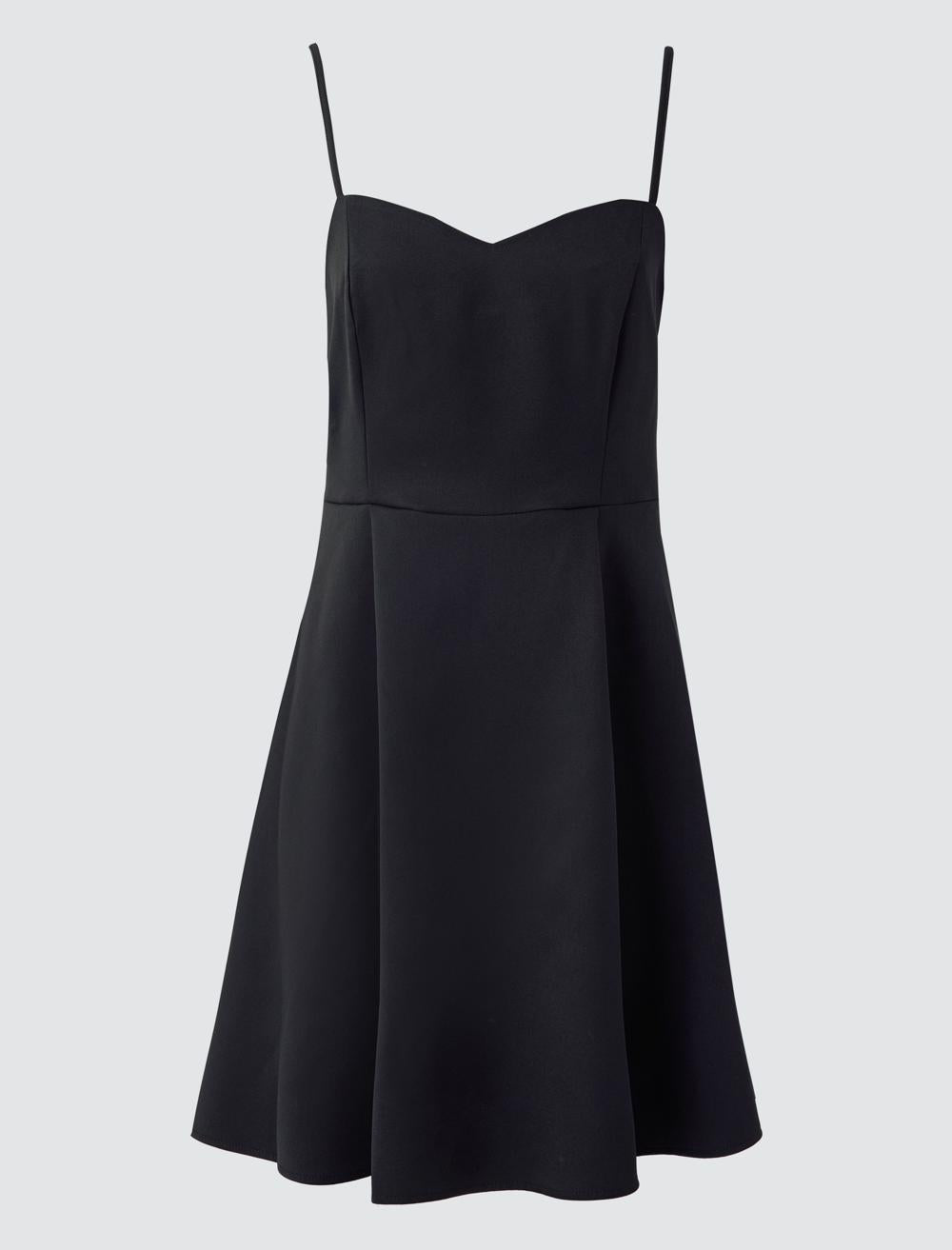 Slim Fit Spaghetti Straps-Sleeve Dress - 5SW065315