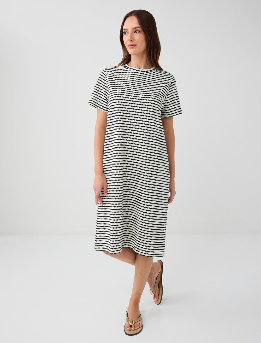 Crew Neck Short-Sleeve Dress - 5WW065326