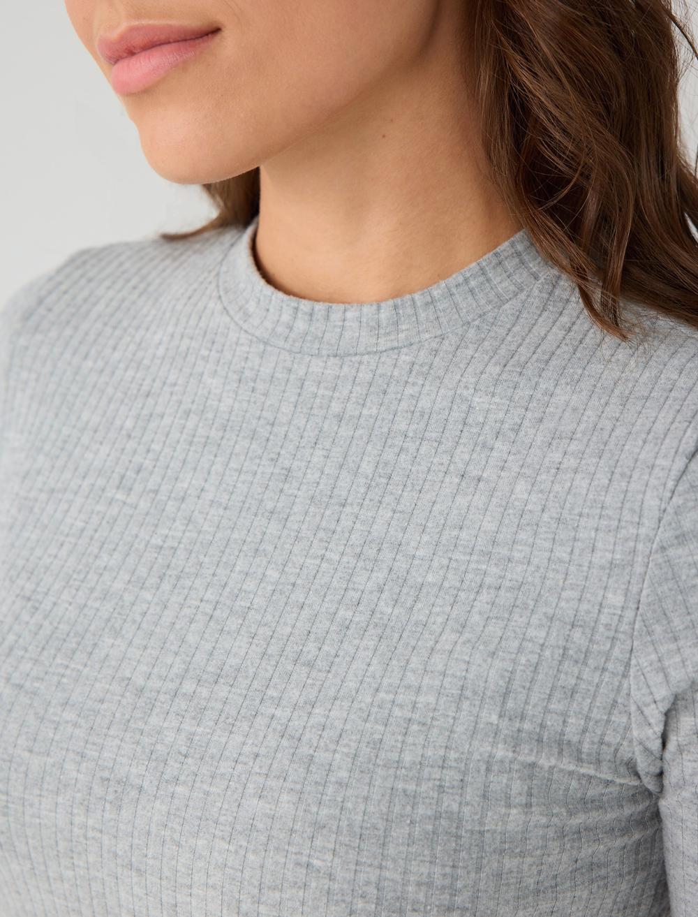 Crew Neck Short-Sleeve Dress - Grey - 5WW065575922