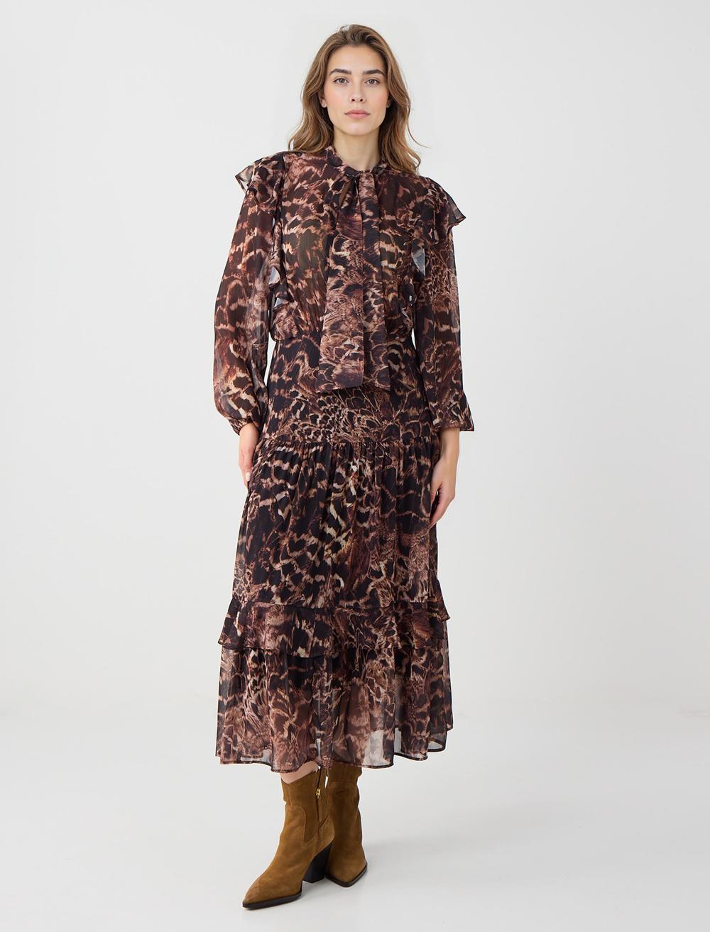 Loose Fit Long-Sleeve Dress - 5WW065740