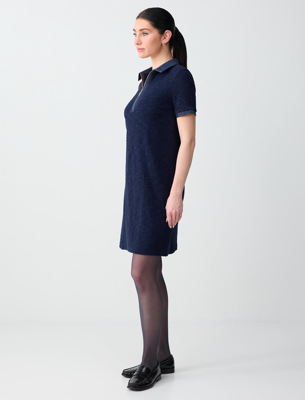 Ss Polo Midi Dress - Dark Blue