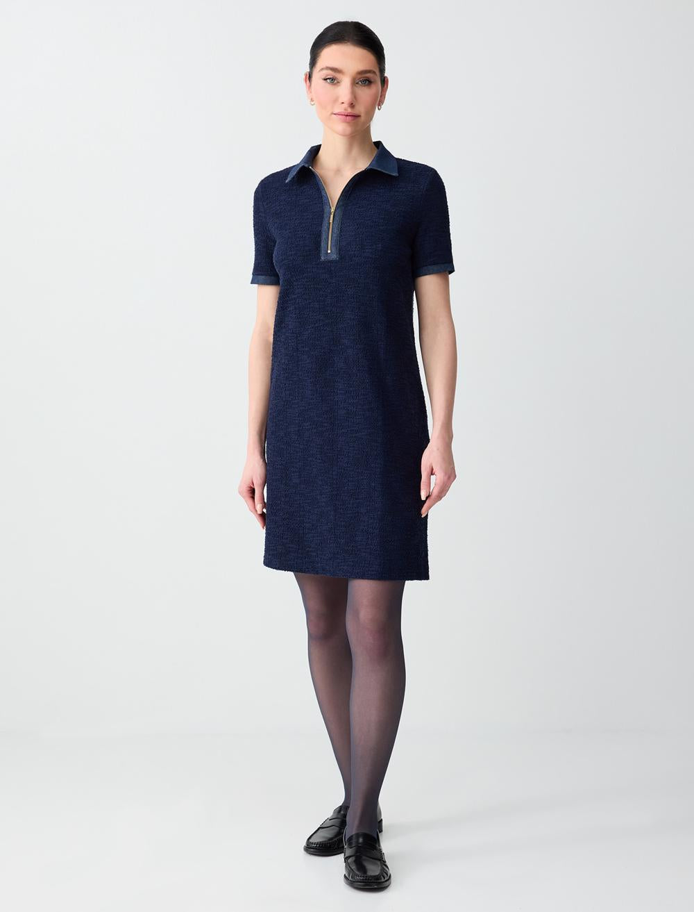 Ss Polo Midi Dress - Dark Blue
