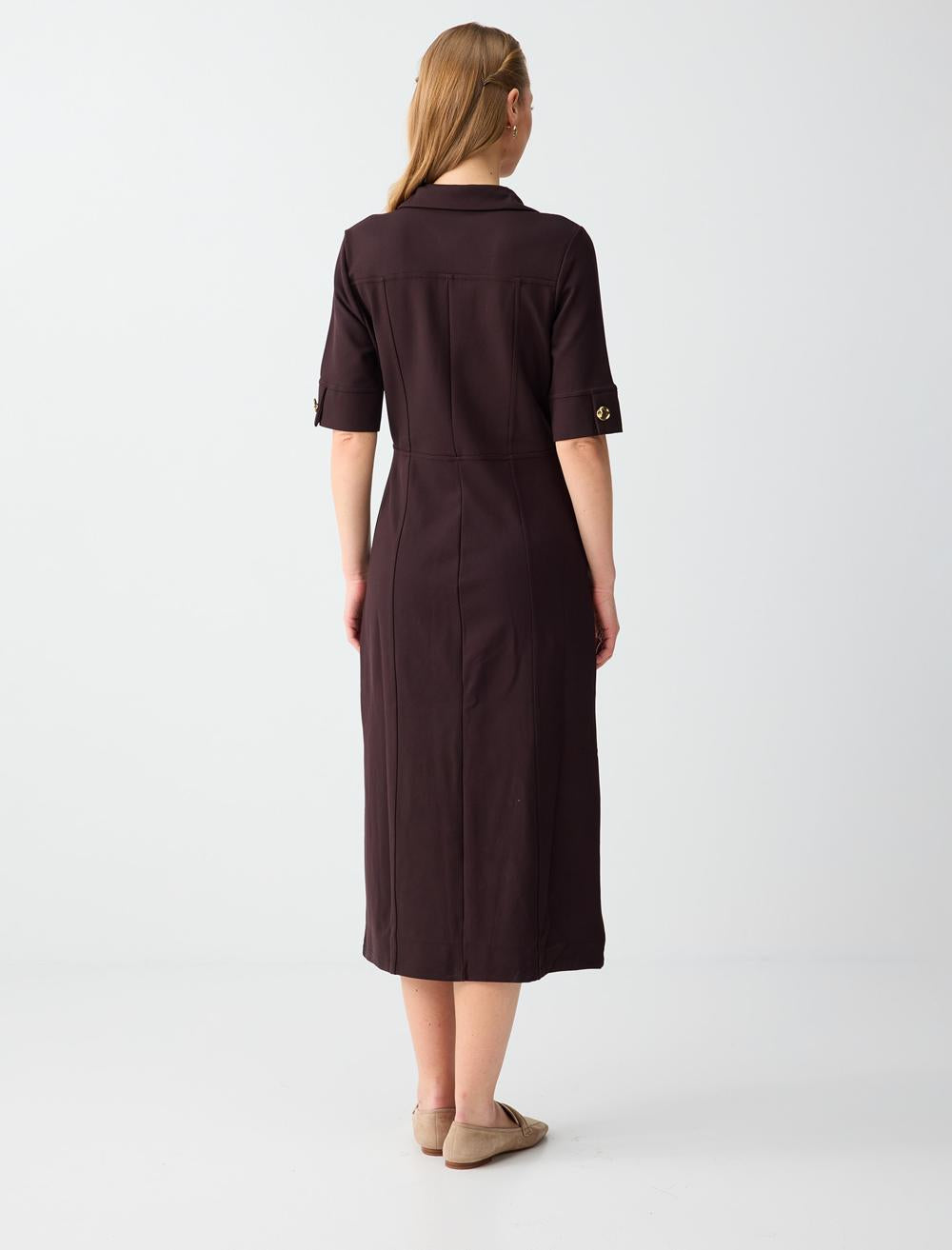 Ss Polo Midi Dress - Aci Kahve