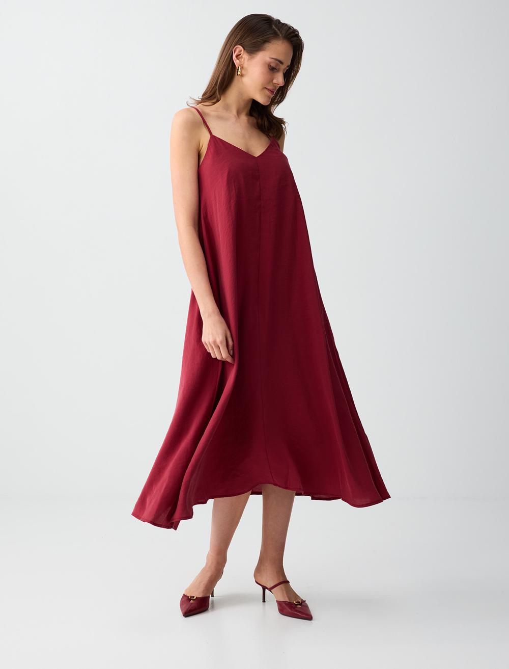Loose Fit V-Neck Spaghetti Strap Dress