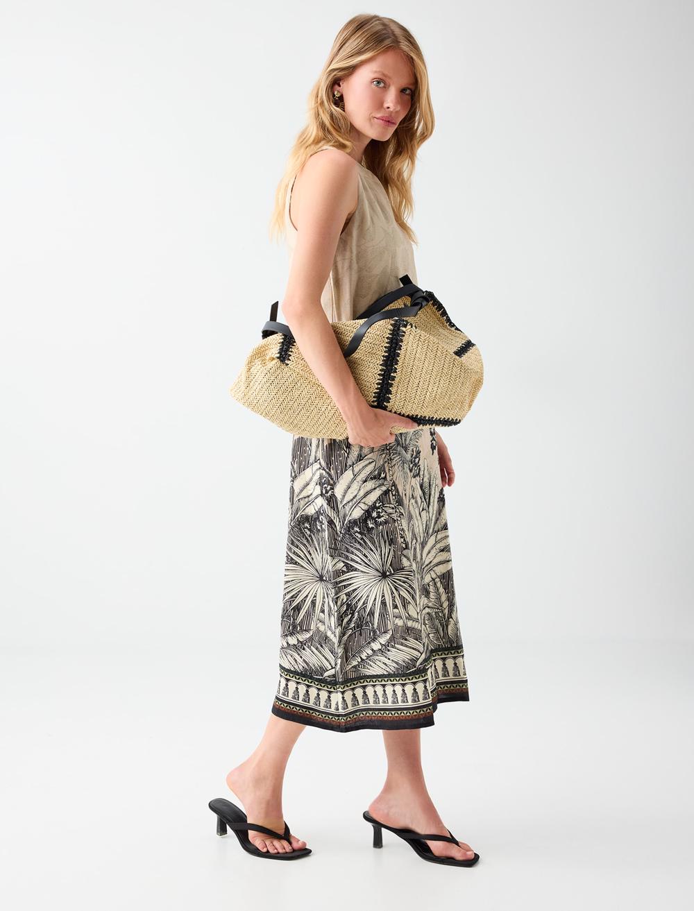 Loose Fit Crew Neck Sleeveless Dress - Stone - 6SW067103928