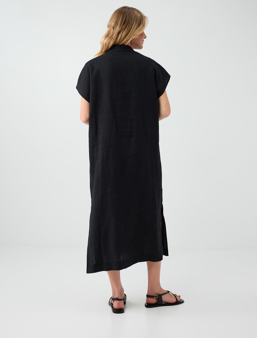 Normal Fit V-neck Dress - Black - 6SW067452900