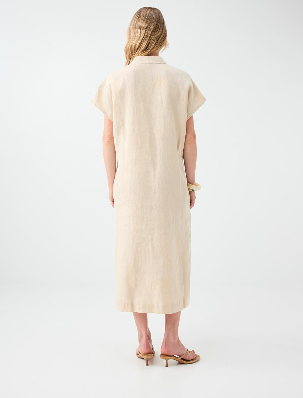 Normal Fit V-neck Dress - Stone - 6SW067452928