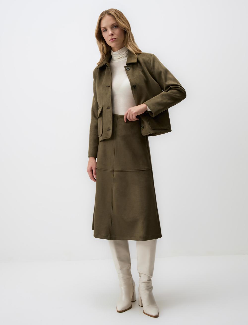 Loose Fit Skirt - Khaki