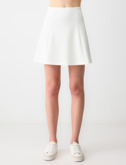 Relaxed Fit High Waist Knitted Mini Skirt