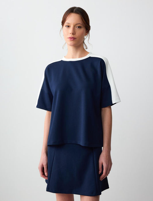 Relaxed Fit High Waist Knitted Mini Skirt