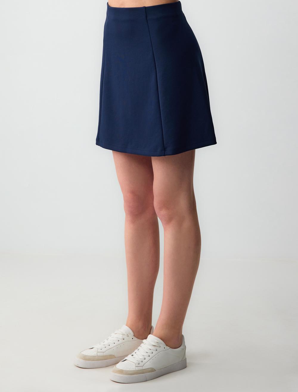 Relaxed Fit High Waist Knitted Mini Skirt